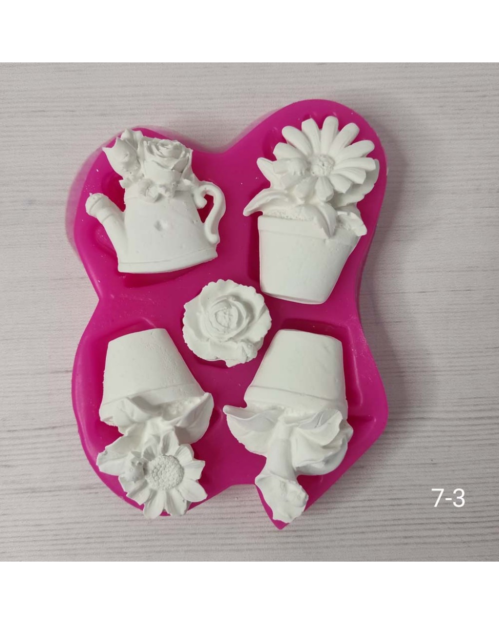 YY0157 Çiçekli Saksılar ve Gül Silikon Kalıp YY0157 Çiçekli Saksılar ve Gül Silikon Kalıp