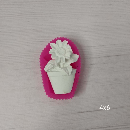 YY0205 Saksıda Çiçek Silikon Kalıp