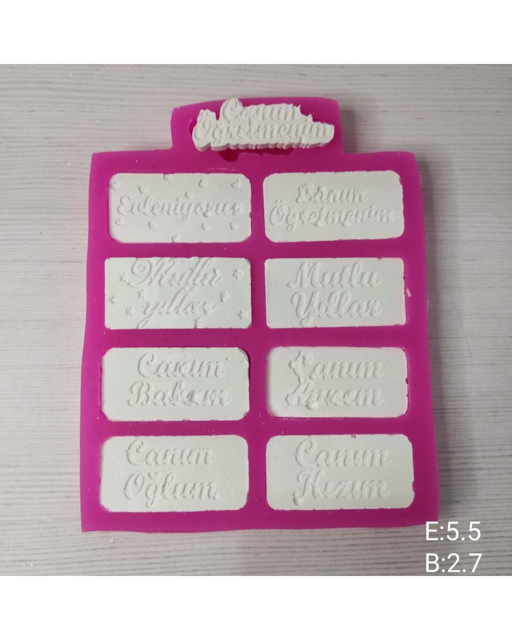 YY0219 Çoklu Canım Yazıları Silikon Kalıp