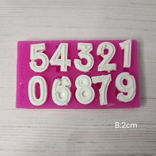 YY0266 Çubuklu Rakam Silikon Kalıp
