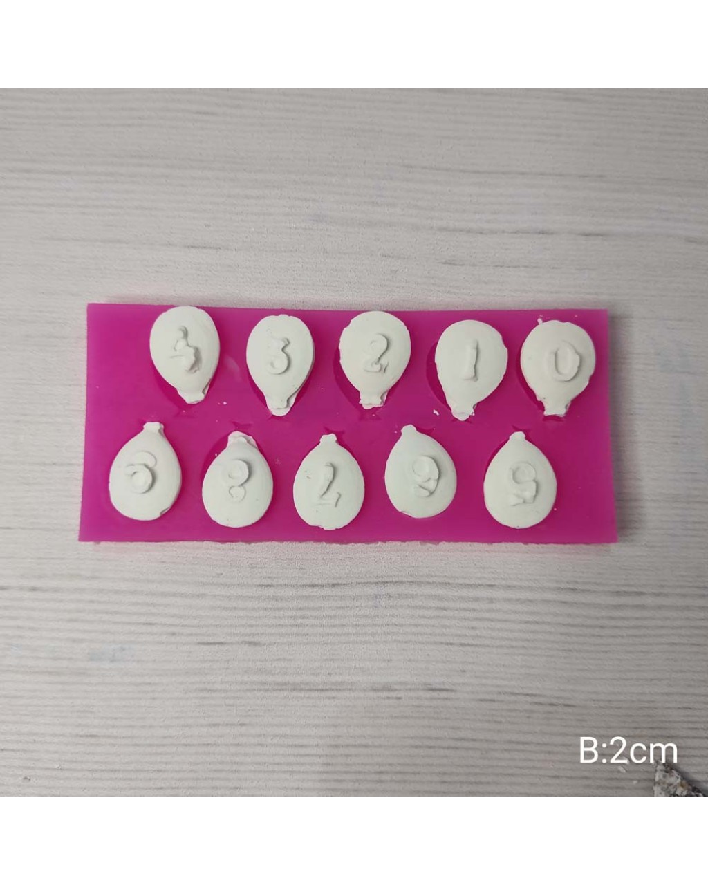 YY0270 Balon Rakam Silikon Kalıp