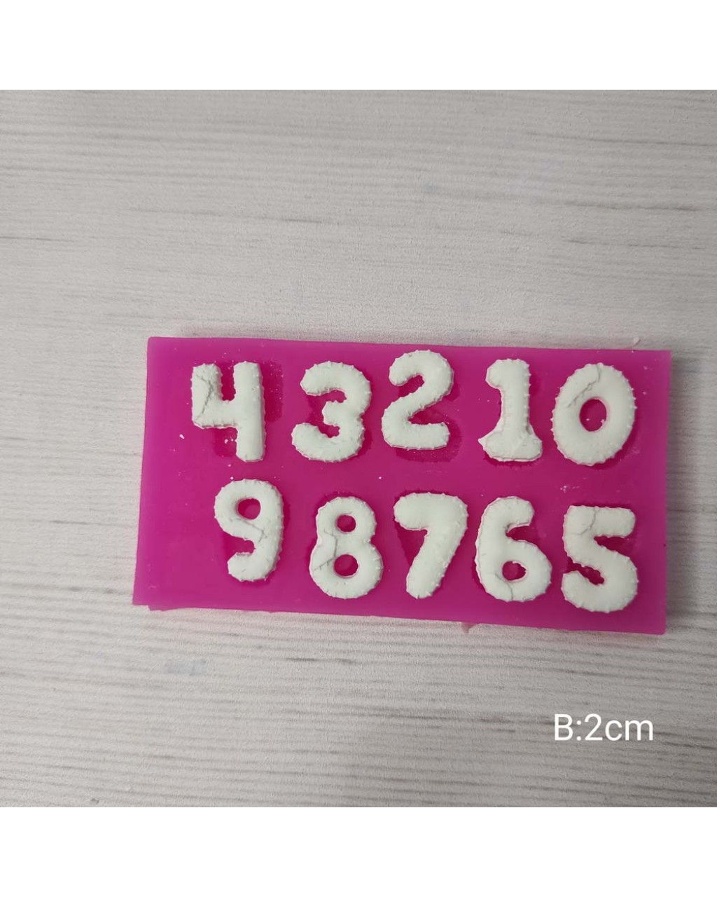 YY0271 Yamalı Rakam Silikon Kalıp