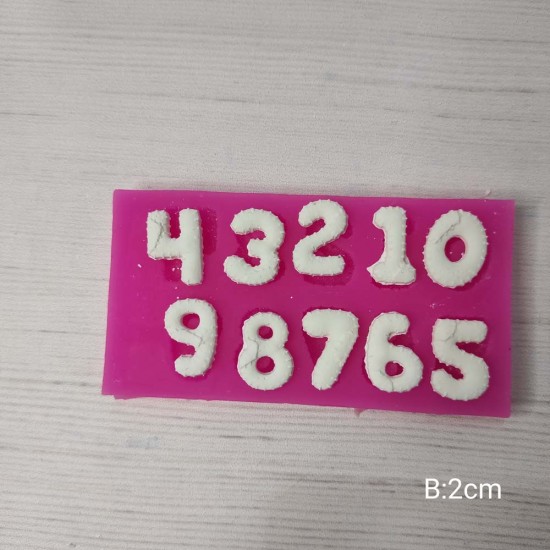 YY0271 Yamalı Rakam Silikon Kalıp