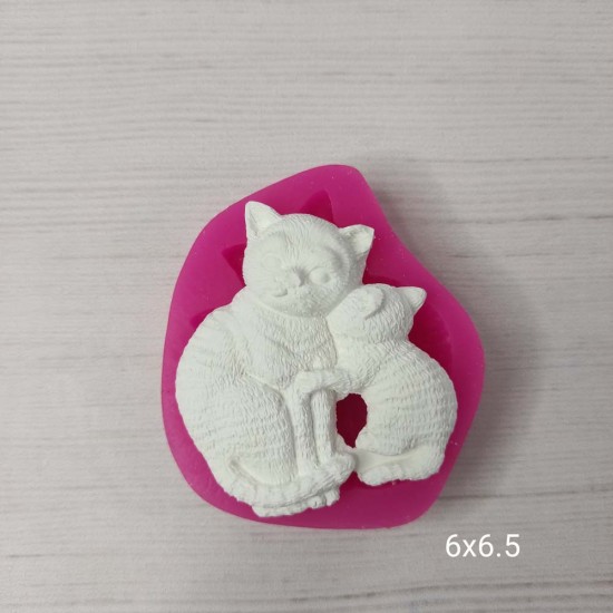 YY0319 Anne ve Yavru Kedi Silikon Kalıp