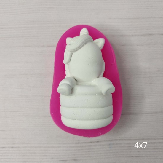 YY0327 Sepetteki Unicorn Silikon Kalıp