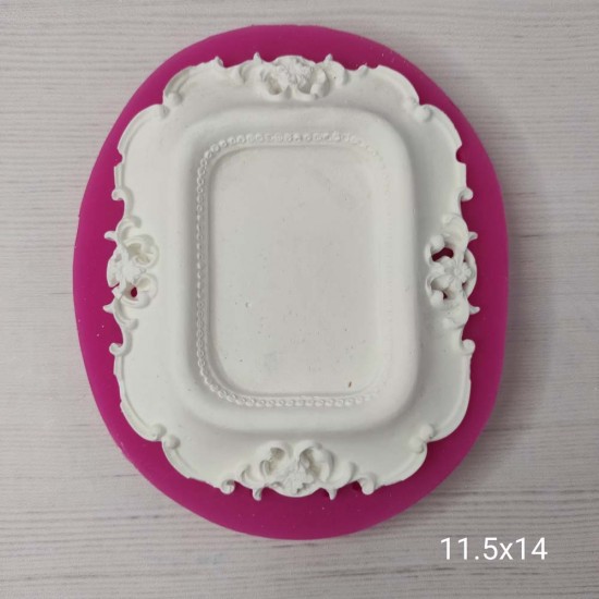 YY0337 Desenli Dikdörtgen Çerçeve Silikon Kalıp