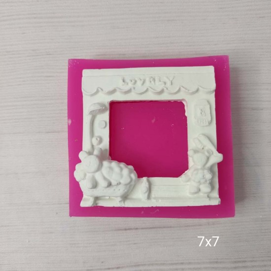 YY0377 Küvetli Kare Çerçeve Silikon Kalıp