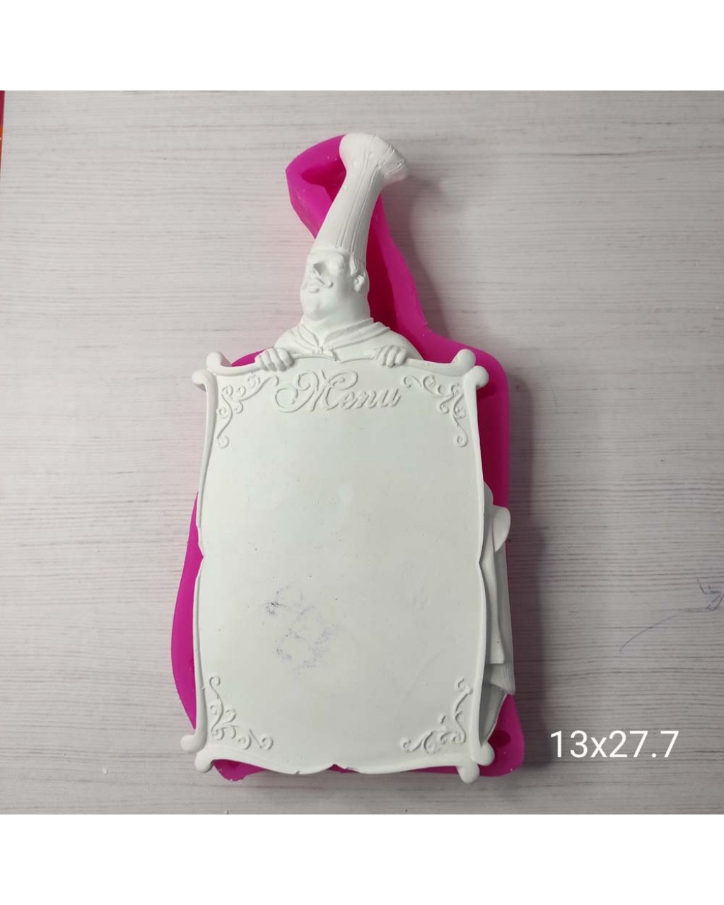 YY0386 Aşçı Figürlü Menü Listesi Sunumluk Silikon Kalıp