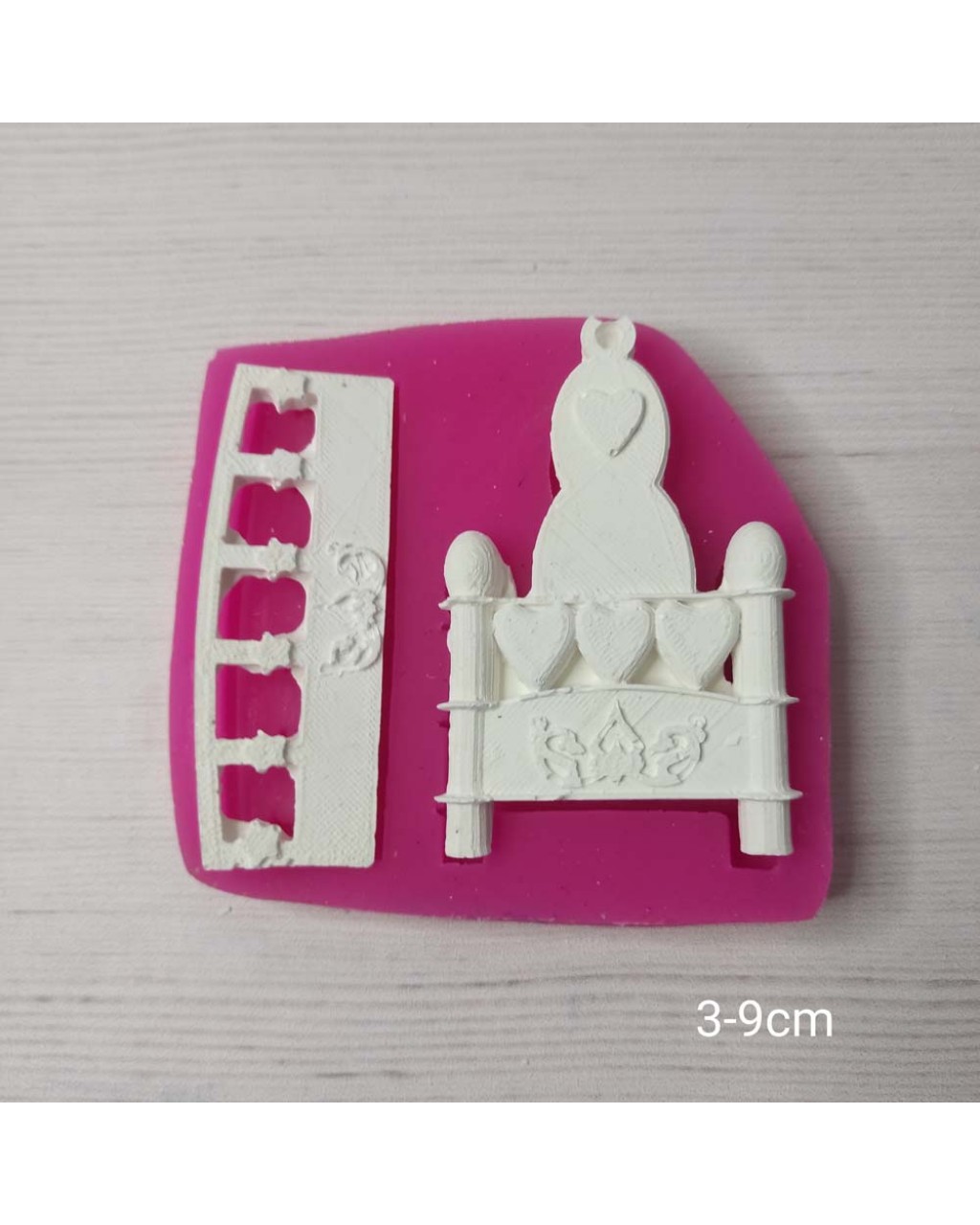 YY0401 Kalpli Yıldızlı Minyatür Yatak Başı Takımı Silikon Kalıp