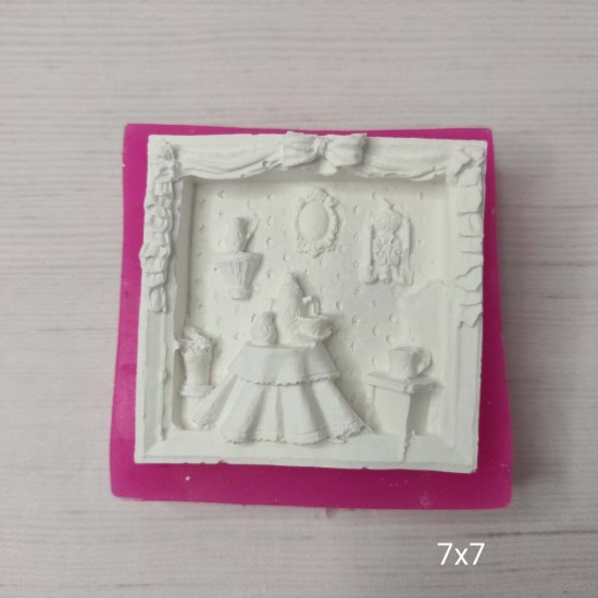 YY0442-Kahve Odası Silikon Kalıp-7X7cm YY0442-Kahve Odası Silikon Kalıp-7X7cm