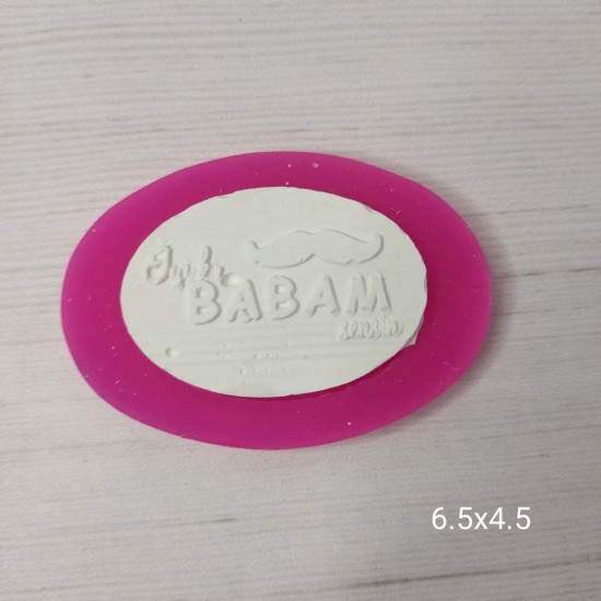 YY0447-İyiki Babamsın Silikon Kalıp-6,5X4,5cm YY0447-İyiki Babamsın Silikon Kalıp-6,5X4,5cm