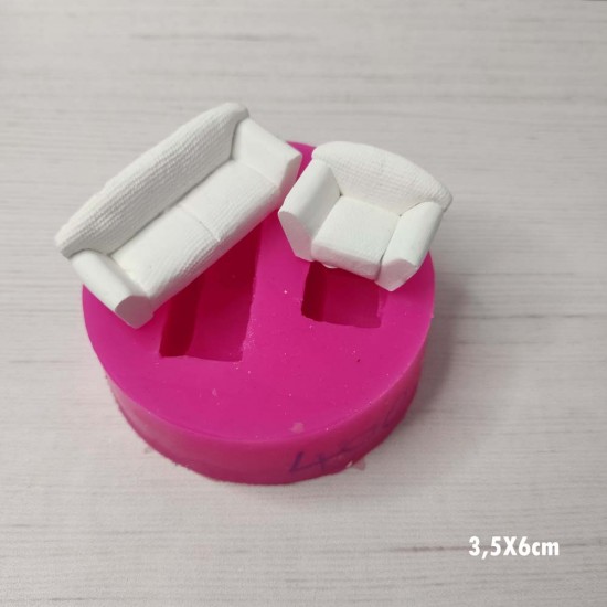 YY0475 Minyatür Koltuk Seti Silikon Kalıp