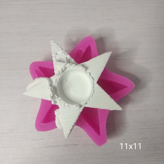 YY0514 Yıldız Tealight Silikon Kalıp
