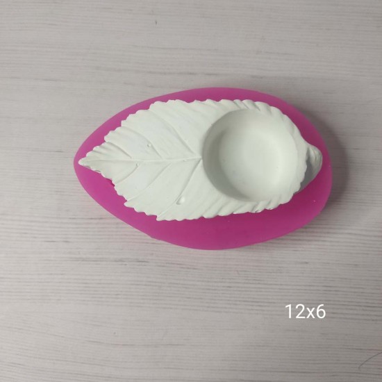 YY0519 Tek Yaprak Tealight Mumluk Silikon Kalıp