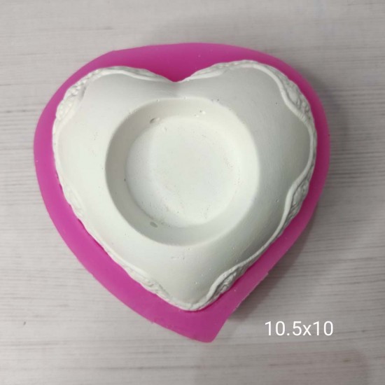 YY0521 Kalp Tealight Mumluk Silikon Kalıp
