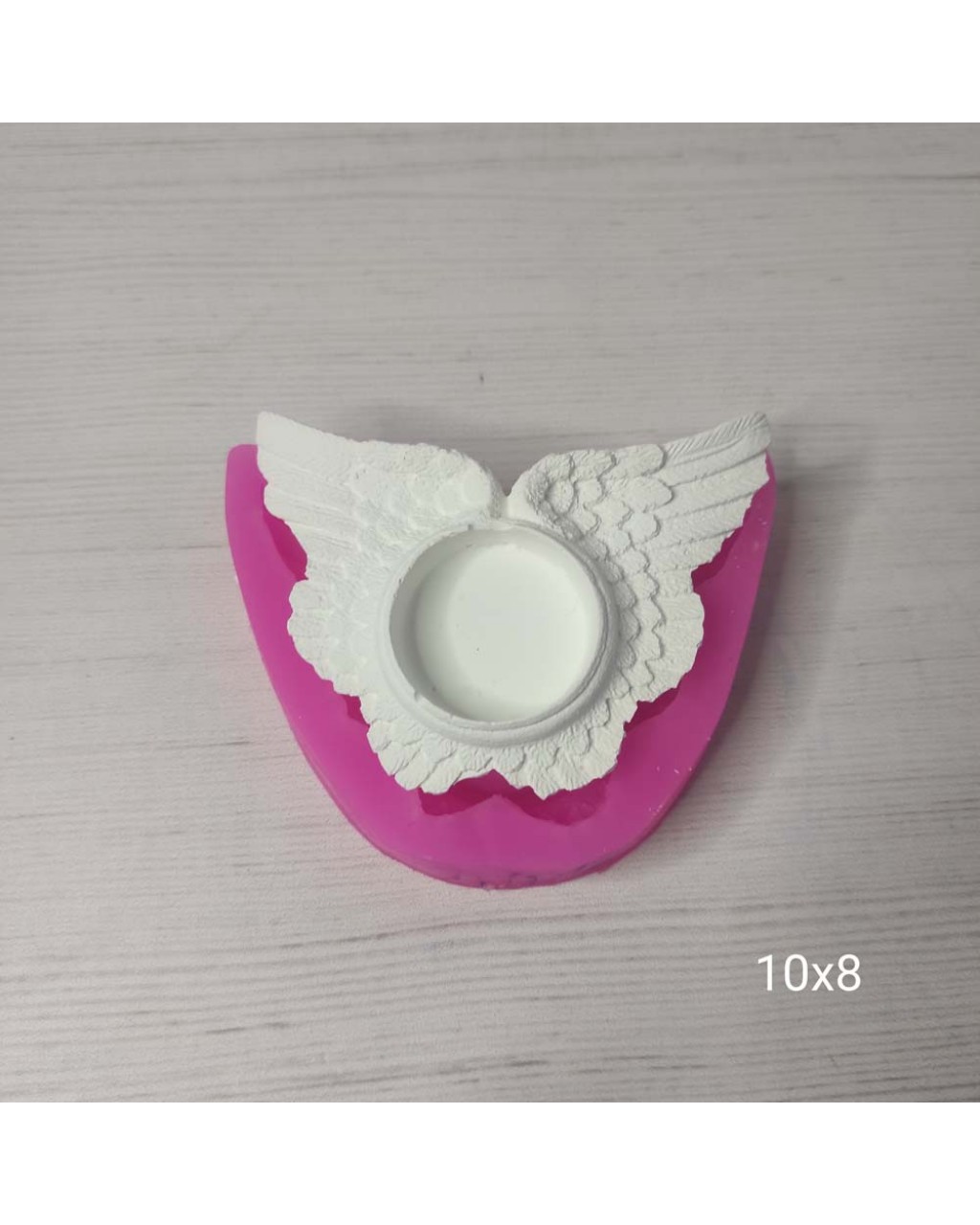 YY0522 Melek Kanatlı Tealight Mumluk Silikon Kalıp