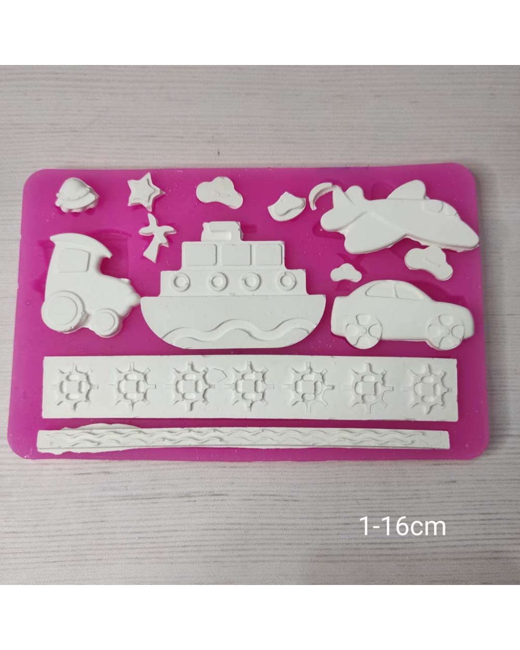 YY0541-Çocuk Modelleri Gemi Araba Uçak Tren Silikon Kalıp-1-16