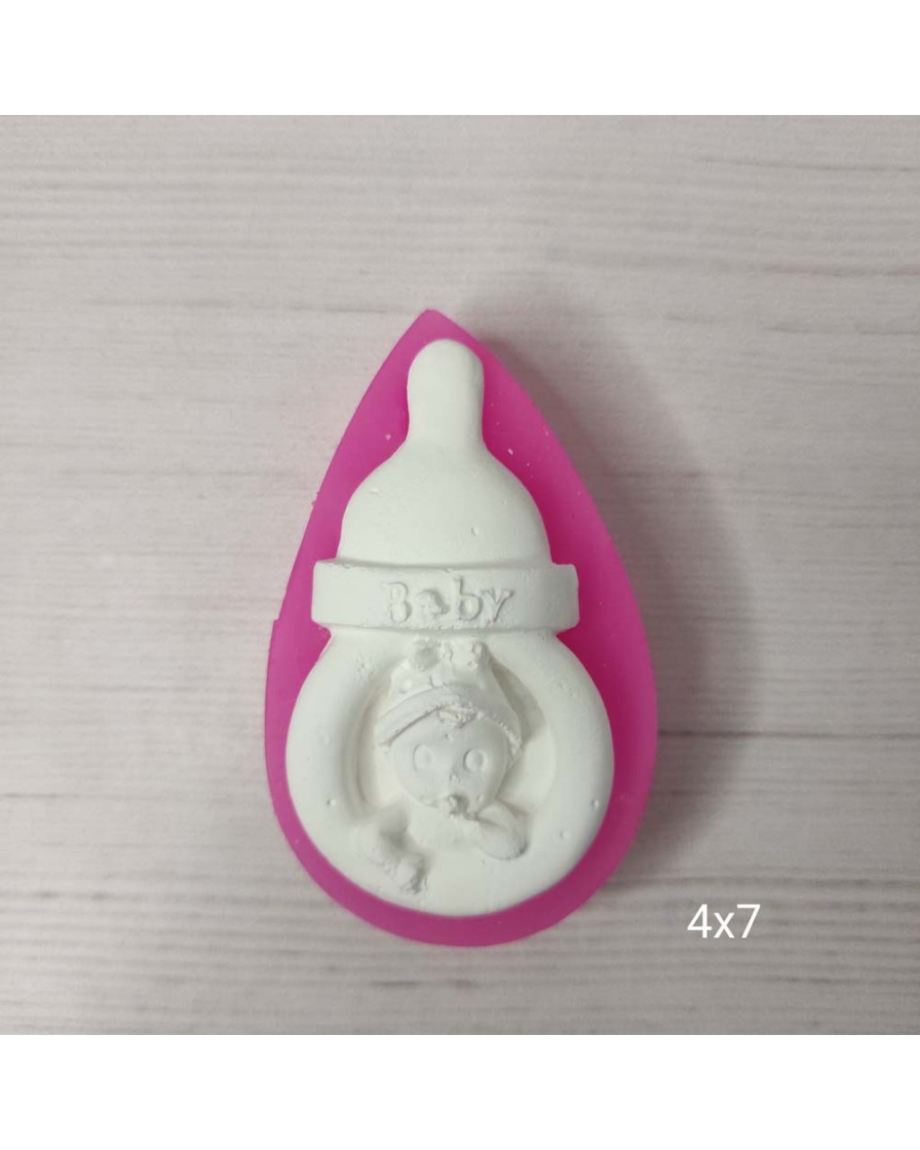 YY0564 Baby Yazılı Bebekli Biberon Silikon Kalıp