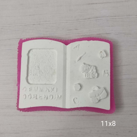 YY0587 Canım Öğretmenim Kitap Sayfası Silikon Kalıp