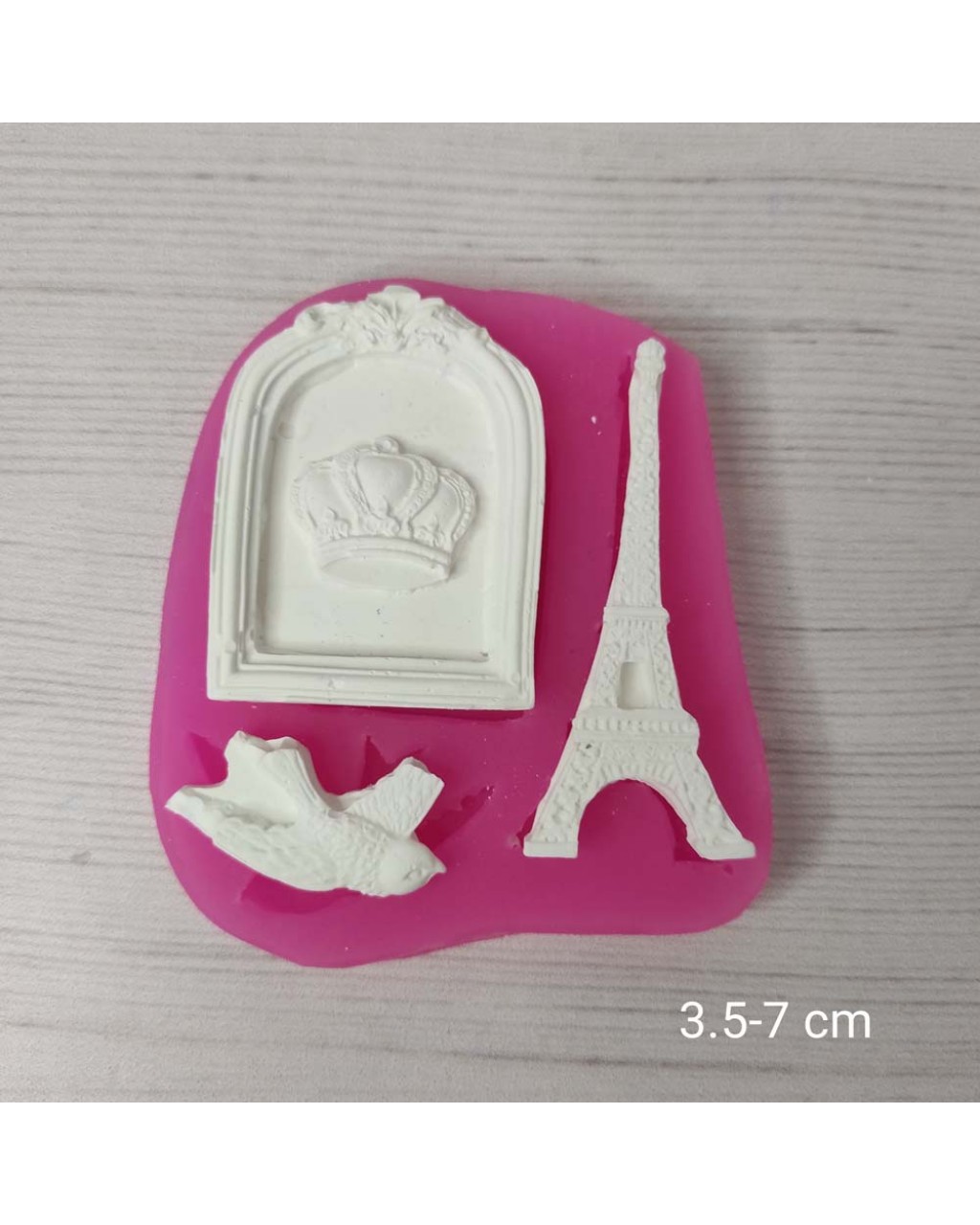 YY0613-Eyfel Kulesi Kuş Çerçeve Silikon Kalıp-3,5X7