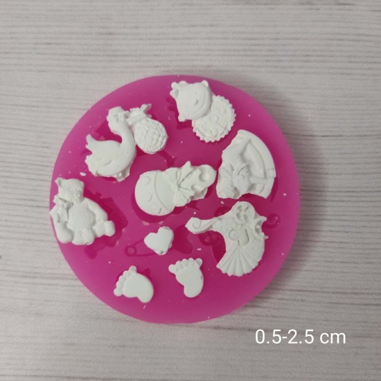 YY0684 Çoklu Bebek ve Oyuncak Figürleri Silikon Kalıp