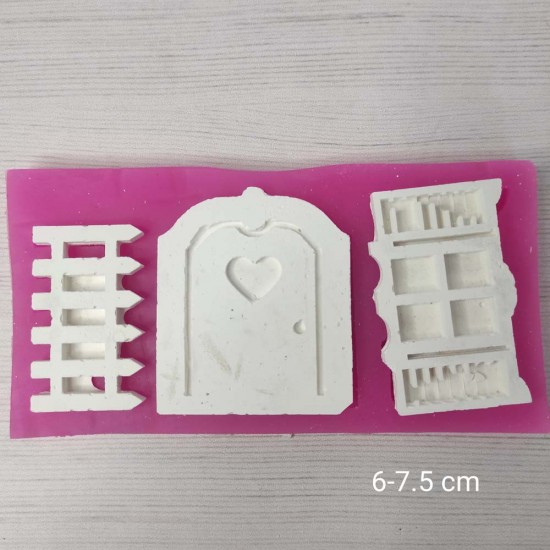 YY0701 Çoklu Pano Figürleri Çit Kapı Pencere Silikon Kalıp