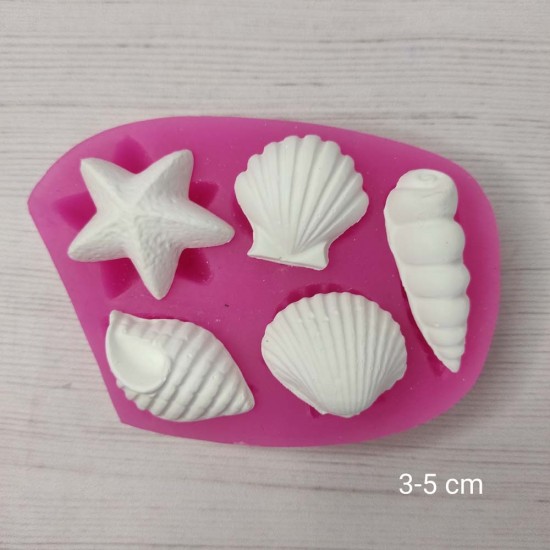 YY0718-Çoklu Deniz Kabukları Silikon Kalıp-3-5 YY0718-Çoklu Deniz Kabukları Silikon Kalıp-3-5