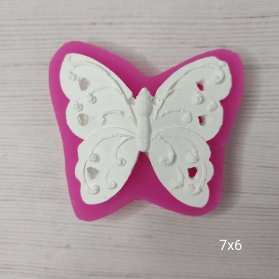 YY0739 Kanatları Kalp Delikli Kelebek Silikon Kalıp
