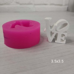 YY0741-Love Lo-Ve Silikon Kalıp-3,5X3,5
