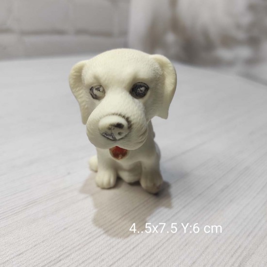 YY0858 Ağzı Açık Oturan Köpek Silikon Kalıp
