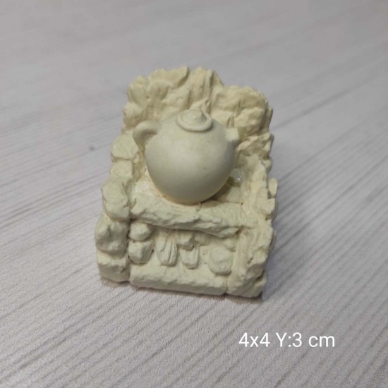 YY0896 Taş Ocaktaki Çaydanlık Silikon Kalıp