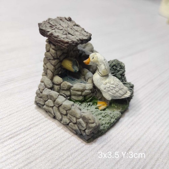 YY0903 Çeşmeden Su İçen Ördek Silikon Kalıp