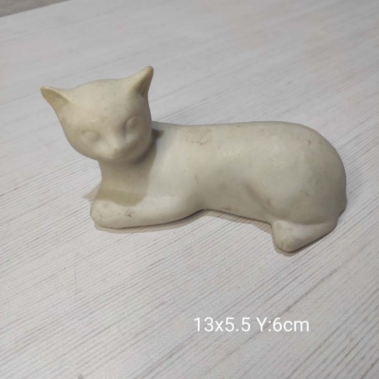 YY0942 Yatan Kedi Biblo Silikon Kalıp