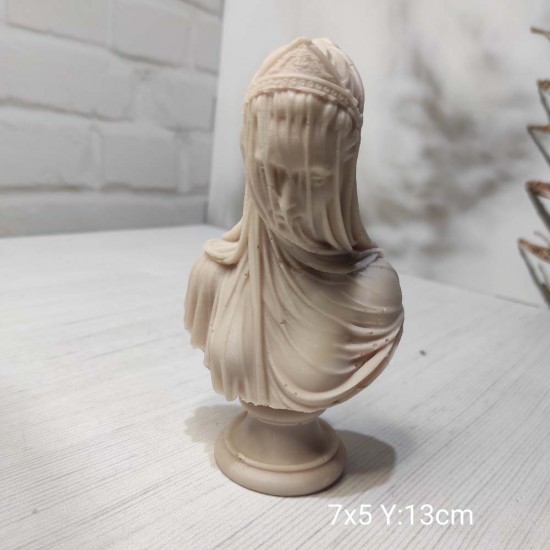 YY0970 Kaideli Tüllü Kadın Büst Biblo Silikon Kalıp