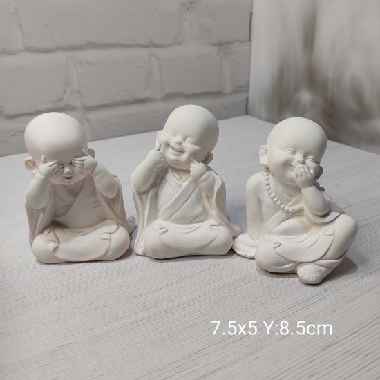 YY0978 Üçlü Buda Biblo Silikon Kalıp