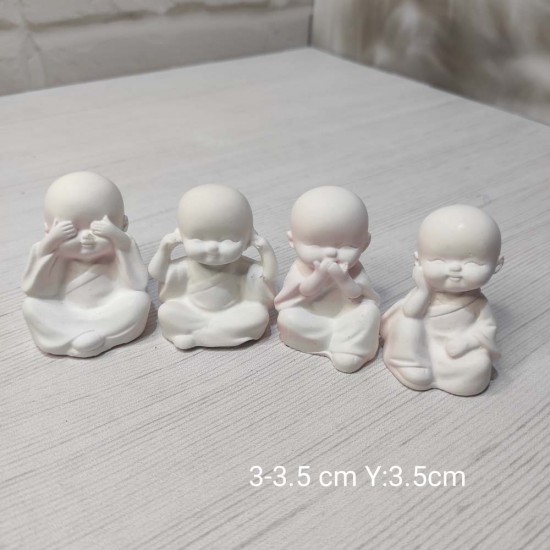 YY0979 Dörtlü Buda Biblo Silikon Kalıp