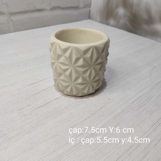 YY0983 Üçgen Desenli Saksı Silikon Kalıp