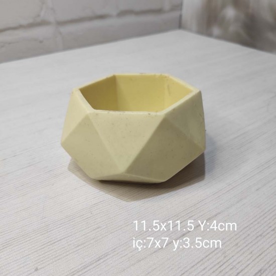YY0991 Geometrik Saksı Silikon Kalıp