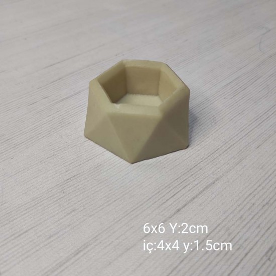 YY0994-Geometrik Saksı Küçük Silikon Kalıp