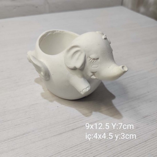 YY1004-Uçan Fil Saksı Silikon Kalıp