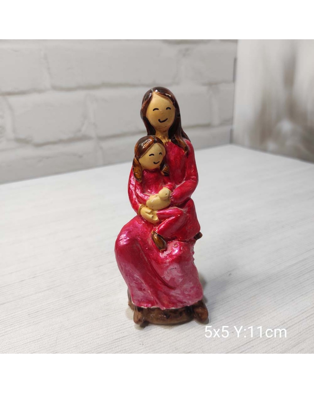YY1049-Anne Ve Kucağında Kızı Biblo Silikon Kalıp