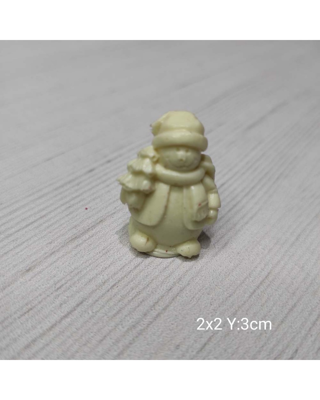 YY1098-Yılbaşı Kardan Adam Elinde Çam Olan Silikon Kalıp