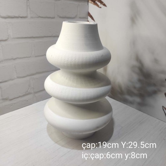 YY1182 Büyük Boğumlu Vazo Silikon Kalıp: Şık ve Modern Hediye Seçeneği!