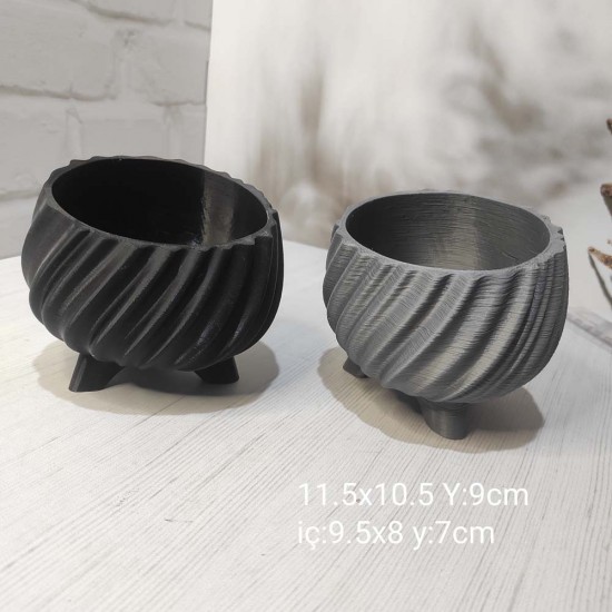 YY1184 Çizgili Şekerlik Saksı Silikon Kalıp – Modern Tasarım, Dekoratif ve Hediye Seçeneği!