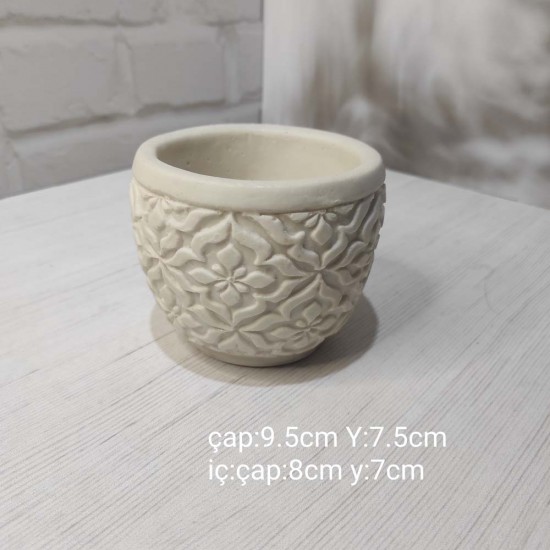 YY1216-Desenli Saksı Silikon Kalıp