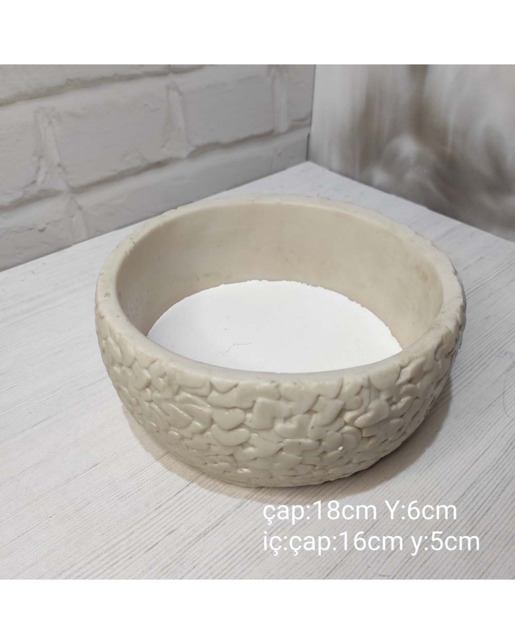 YY1314-Kalp Desenli Saksı Silikon Kalıp