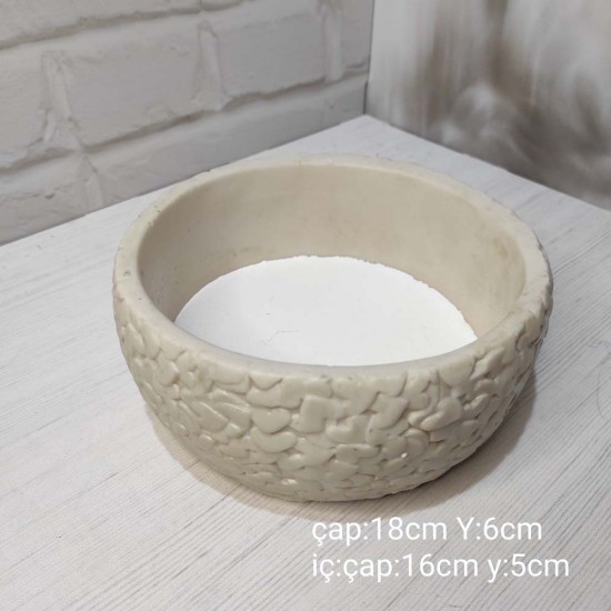 YY1314-Kalp Desenli Saksı Silikon Kalıp YY1314-Kalp Desenli Saksı Silikon Kalıp