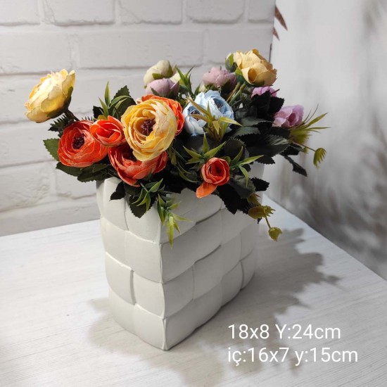 YY1317 Çanta Saksı Silikon Kalıp – Şık ve Benzersiz Dekoratif Hediye!