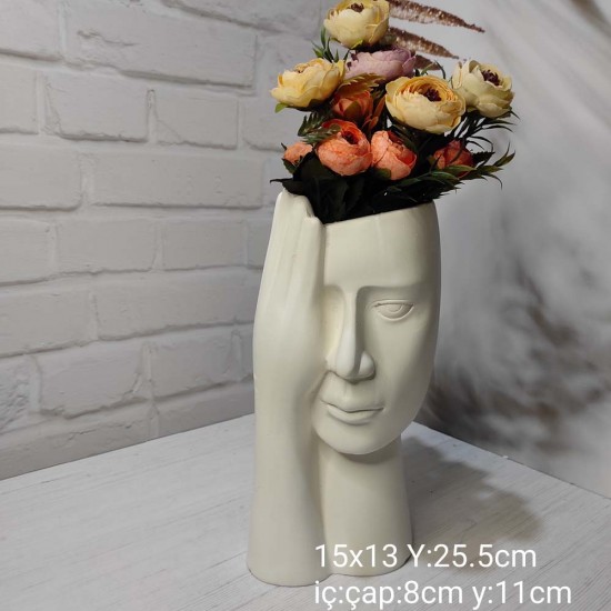 YY1344 Eli Yüzünde Vazo Silikon Kalıp: Sanatsal ve Asil Hediye Seçeneği!