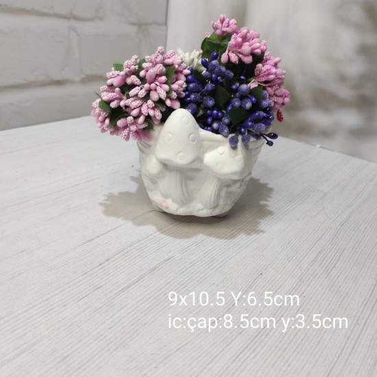 YY1367 Mantar Saksı Silikon Kalıp – Doğal ve Sevimli Dekoratif Hediye!
